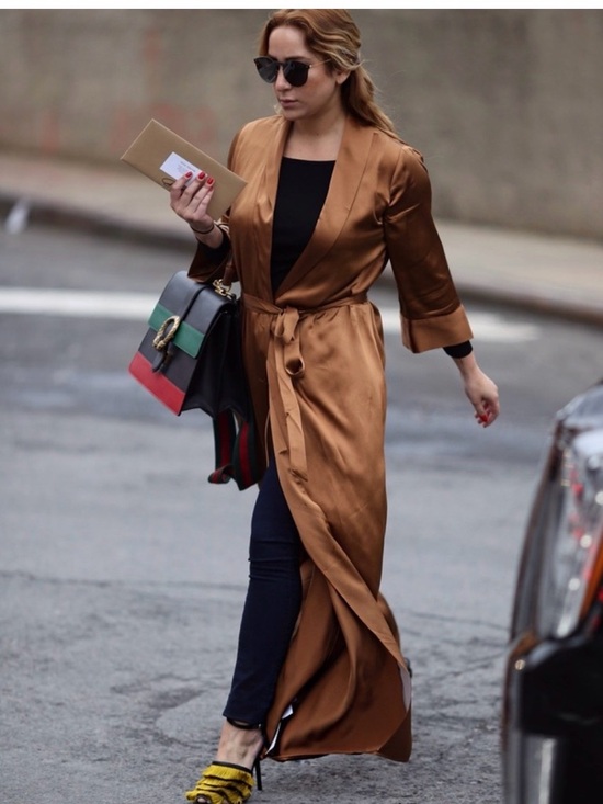 Reformation Dresses & Skirts - 100% Silk Reformation Long Robe Dress in gold